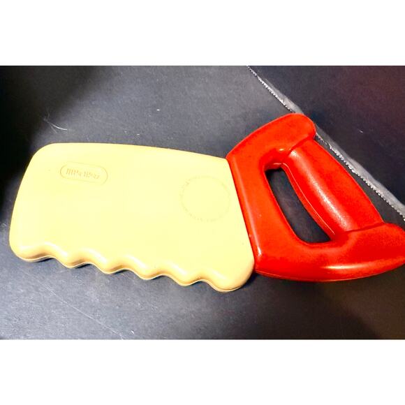 Vtg Little Tikes Hammer Straight Edge Hand Saw Wrench pliers Pretend Tool box - Picture 7 of 11